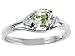 0.69 cts Genuine Green Amethyst and Diamond Ring - 14kt White or Yellow Gold