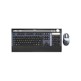 Review Targus & Media Mouse / Targus Wireless Calculator Keyboard & Media Mouse - Keyboard - wireless - RF - mouse - USB wireless receiver - black, blue - UK