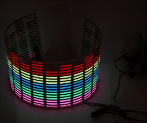 Koolertron 900x250mm Sound music Activated Car Stickers Equalizer Glow with Five-color Light