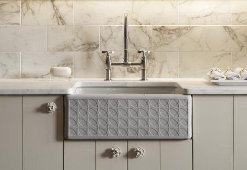 Kohler K-14572-T6-W2 Cursive Design on Alcott Undercounter Sink, Earthen White