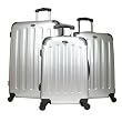 Swiss Case Valigie Duro 4 Ruote 3 Pezzi Argento