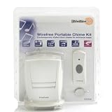 Friedland Evo 50m Wirefree Portable White Door Bell Chime Kit (D403)by Friedland
