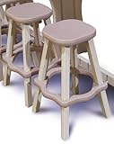 Leisure Accents Barstool Set (2/Carton), Taupe/Beige, 26 Inches Tall