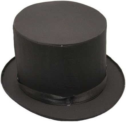 Folding Top Hat Collapsible Black Fabric Magician Costume Accessory Stage Prop