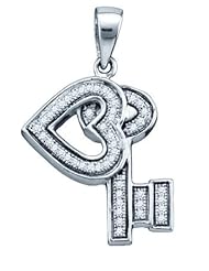 0.14CTW DIAMOND KEY PENDANT
