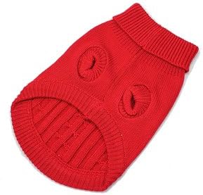 Red Cute Pet Puppy Cat Dog Warm Jumper Sweater Knitwear Coat Apparel Clothes XS
