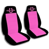 2 black and hot pink  Cowgirl up seat covers. Made for a 2007 Volkswagen Beetle. Side... by Designcovers