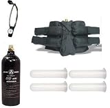 Paintball Deluxe 4+1 Harness, Remote, 20oz CO2 Tank and Pods - Black -HRTP