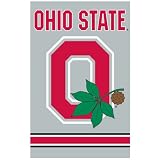 Ohio State Buckeyes Block O Applique Banner Flag
