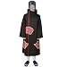 Naruto Shippuden Itachi Akatsuki Cosplay Costume Set Adult Free Size
