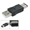 Firewire Ieee 1394 6 Pin Male to Male USB 2.0 Plug Adapter