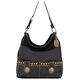 American West Texas Gold Soft Hobo Bag with Snap Closure