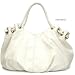 Oversized Satchel/Handbag with Braided handles - White
