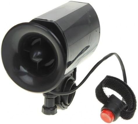 Foocc 6 Alarm Sound Bicycle Horn with Mount Black 1*6F22 9V 100dB