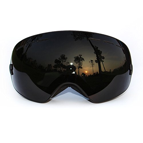 COPOZZ Snowmobile Snowboard Skate Bikeboard Ski Goggles with Detachable Wide Vision Double Lens Anti-fog Extra-large Spherical Lens Snow Multicolor Professional Mountain Climbing Gear Helmet Compatible Unisex