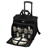 Picnic at Ascot London Picnic Cooler for 4 with Removable Wheeled Cart