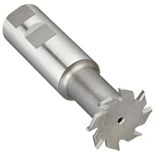 Niagara Cutter TS109 T-Slot Shank Type Cutter, High Speed Steel, Uncoated (Bright), Weldon Shank, 10 Helix Angle, 1-1/2" Cutter Diameter, 8 Tooth, 1/8" Width