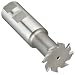 Niagara Cutter TS109 T-Slot Shank Type Cutter, High Speed Steel, Uncoated (Bright), Weldon Shank, 10 Helix Angle, 1-1/2" Cutter Diameter, 8 Tooth, 1/8" Width