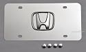Honda 3D Logo on Stainless Steel License Plate