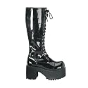 RANGER-302, 3 1/2" Platform Blk Pu Knee Boots
