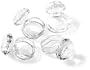 Prodyne AN-60 Jubilee Acrylic Diamond Napkin Rings, Set of 4