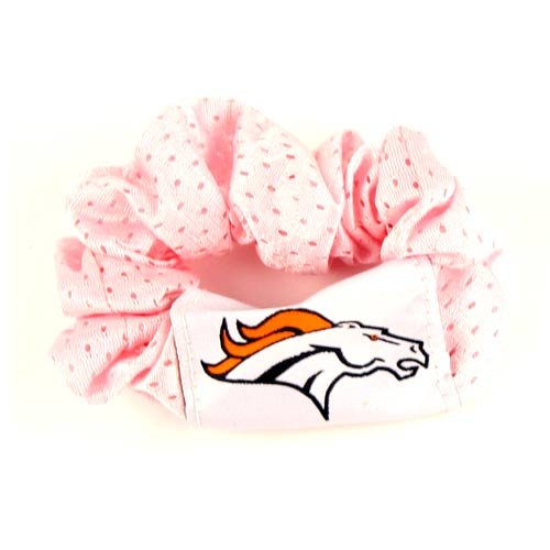 Denver Broncos Pink Hair Scrunchie - Hair Twist - Ponytail Holder