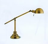 Brass Finish Pharmacy Style Table Lamp