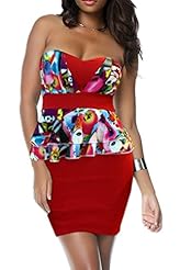 Strapless Cotton Bodycon Dress/Club Dress 