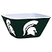 NCAA Michigan State Spartans Solid Melamine Square Bowl, 4.5 Quart, Green