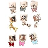 Italian Charm Dangle Horse, Gold - design your own bracelet, the ideal personalised gift.