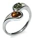 Sterling Silver Multi-Color Amber Twig Collection Ring
