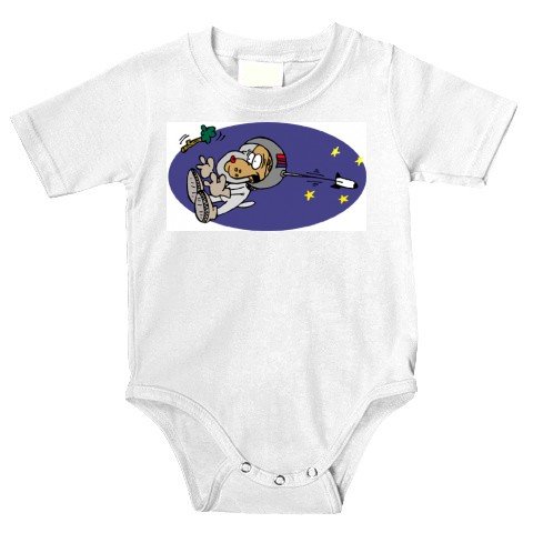 Baby clothes with dog, astronaut, space