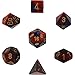 Chessex Polyhedral 7-Die Gemini Dice Set - Purple-Red with Gold CHX-26426