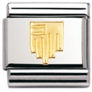 Nomination Composable Classic SYMBOLE DEUTSCHLAND Edelstahl und 18K-Gold (Hand von Mainz)  Preisvergleich