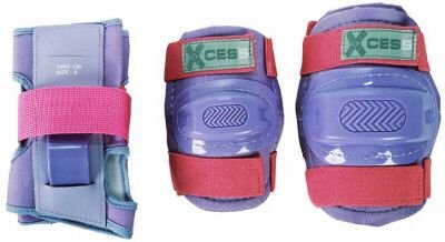 Childrens Toyshop  Toys : Childs Xcess Combo Protection Set Include Knee Pads, Elbow Pads and Wrist Guards In Lilac