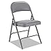 Alera FC96G Steel Folding Chair with Two-Brace Support, Padded Back/seat, Light Gray, 4/ct