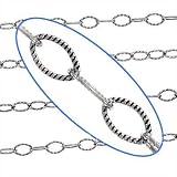Antiqued Sterling Silver Cable Chain 2.7mm Textured Bulk By The Foot