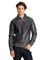 Usual Way Cazadora Piel Ansel (Gris)