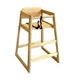 L.A. Baby Hard Wood Youth Pull Up to Table High Chair in Golden Natural