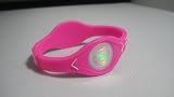 Power Balance Bracelet Wristband Pink w/ White Lettering, Size Small
