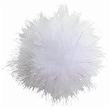 The Gift Wrap Company Fur Bow, White, 12 Count