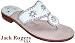 Jack Rogers Navajo Women's White Silver Thong Sandals