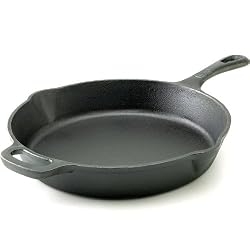 Emeril by All-Clad E9640764 Cast Iron 12 Inch Skillet Cookware, Black