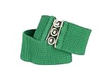 Square Up Fashions 2 1/2 Inch Wide Elastic Fabric Stretch Cinch Belts with a Metal Clasp Closure