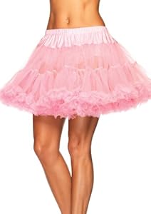 Leg Avenue Plus Size Petticoat, Pink, 1X-2X