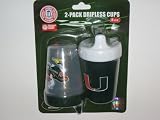 MIAMI HURRICANES 8 oz. Team Logo Kids No-Spill SIPPY CUP (2 Pack) by WeSellSports