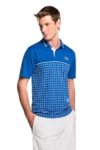 Short Sleeve Super Dry Color Block Printed Check Sport Polo