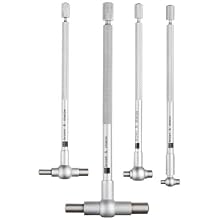 Brown & Sharpe 599-591-10 4 Piece Telescoping Hole Gauge Set with Satin-Chrome Finish, 5/16" - 2-1/8" Diameter Range