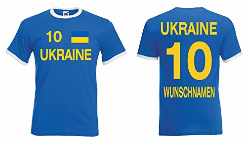 Ukraine Retro Trikot mit Wunschname und Wunschnummer EM 2016|M