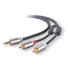 Belkin Y ADAPTER,1-3.5mm PLUG TO * 2-RCA PLUGS; 7'